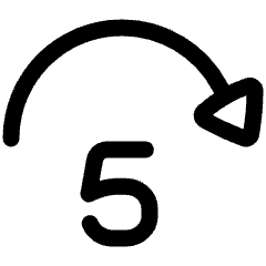 Button Jump Forward 5 Icon from Plump Line Set