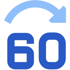 Button Jump Forward 60 Icon from Sharp Flat Set