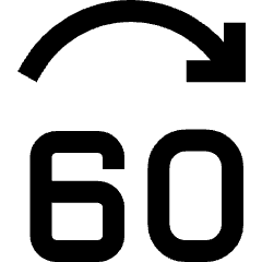Button Jump Forward 60 Icon from Sharp Line Set
