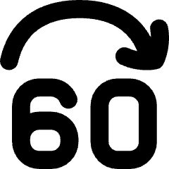 Button Jump Forward 60 Icon from Flex Solid Set