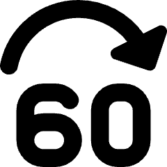 Button Jump Forward 60 Icon from Core Solid Set