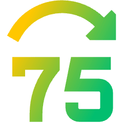 Button Jump Forward 75 Icon from Sharp Gradient Set