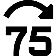 Button Jump Forward 75 Icon from Sharp Remix Set