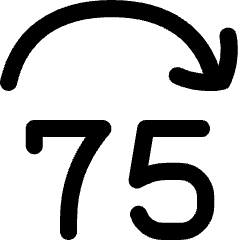 Button Jump Forward 75 Icon from Flex Line Set