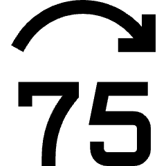 Button Jump Forward 75 Icon from Sharp Line Set