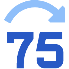 Button Jump Forward 75 Icon from Sharp Flat Set