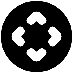 Button Move Circle Icon from Plump Solid Set