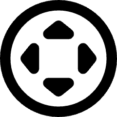 Button Move Circle Icon from Core Remix Set