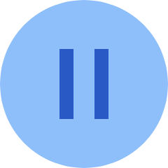 Button Pause Circle Icon from Sharp Flat Set