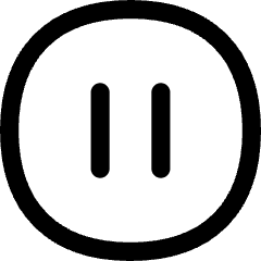 Button Pause Circle Icon from Flex Line Set