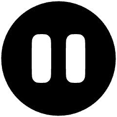 Button Pause Circle Icon from Plump Solid Set