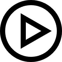 Button Play Circle Icon from Sharp Line Set