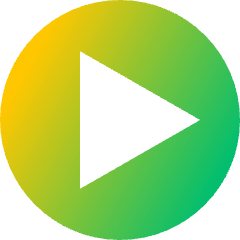 Button Play Circle Icon from Sharp Gradient Set