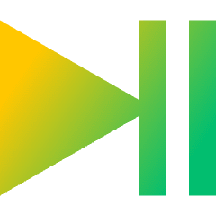 Button Play Pause Icon from Sharp Gradient Set