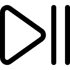 Button Play Pause Icon from Core Line Set