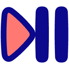 Button Play Pause Icon from Plump Pop Set