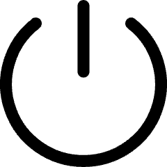 Button Power 1 Icon from Core Line Set