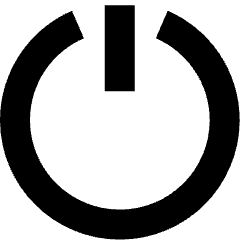 Button Power 1 Icon from Sharp Solid Set