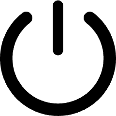 Button Power 1 Icon from Core Remix Set