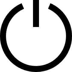 Button Power 1 Icon from Sharp Line Set