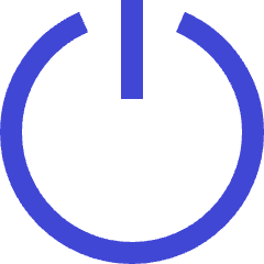 Button Power 1 Icon from Sharp Duo Set