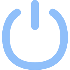 Button Power 1 Icon from Flex Flat Set