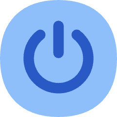 Button Power Circle 1 Icon from Flex Flat Set