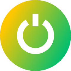 Button Power Circle 1 Icon from Sharp Gradient Set