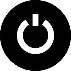 Button Power Circle 1 Icon from Sharp Solid Set