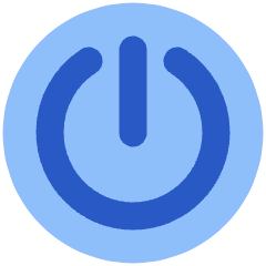 Button Power Circle 1 Icon from Plump Flat Set