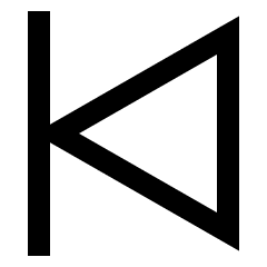 Button Previous Icon from Sharp Line Set