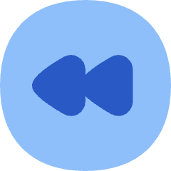 Button Rewind Circle 1 Icon from Flex Flat Set