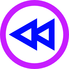 Button Rewind Circle 1 Icon from Sharp Neon Set