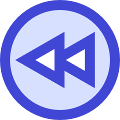Button Rewind Circle 1 Icon from Sharp Duo Set