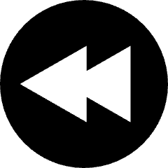 Button Rewind Circle 1 Icon from Sharp Solid Set