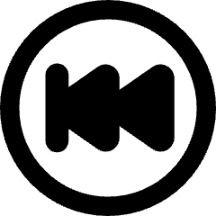 Button Rewind Circle 2 Icon from Core Remix Set