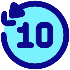 Button Skip Backward 10 Icon from Plump Pop Set
