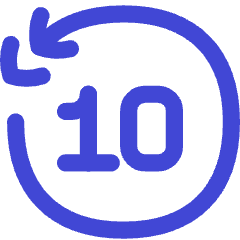 Button Skip Backward 10 Icon from Flex Duo Set