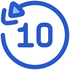 Button Skip Backward 10 Icon from Plump Duo Set