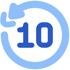 Button Skip Backward 10 Icon from Plump Flat Set