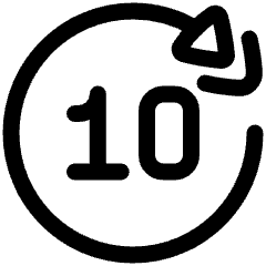Button Skip Forward 10 Icon from Plump Line Set