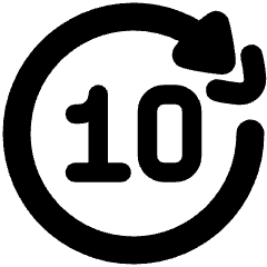 Button Skip Forward 10 Icon from Plump Solid Set