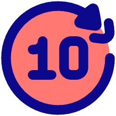 Button Skip Forward 10 Icon from Plump Pop Set
