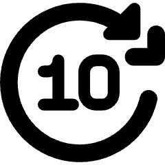 Button Skip Forward 10 Icon from Core Solid Set