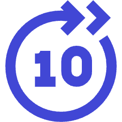Button Skip Forward 10 Icon from Sharp Duo Set