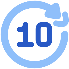 Button Skip Forward 10 Icon from Plump Flat Set