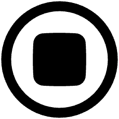 Button Stop Circle Icon from Plump Remix Set