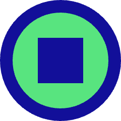 Button Stop Circle Icon from Sharp Pop Set
