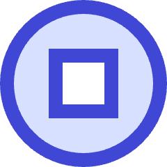 Button Stop Circle Icon from Sharp Duo Set