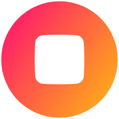 Button Stop Circle Icon from Plump Gradient Set